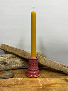 Taper candle holder - Raspberry