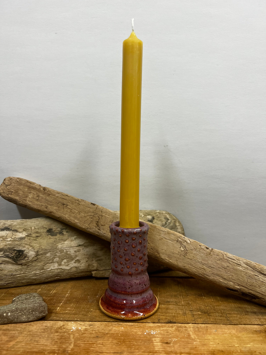 Taper candle holder - Plum