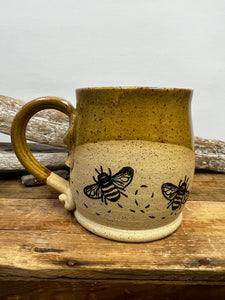 Bee Mug - Mustard Yellow